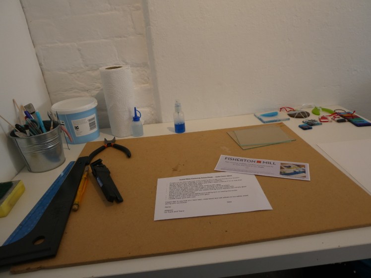 My glass-working desk