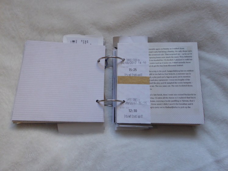 Inside my Iceland scrapbook