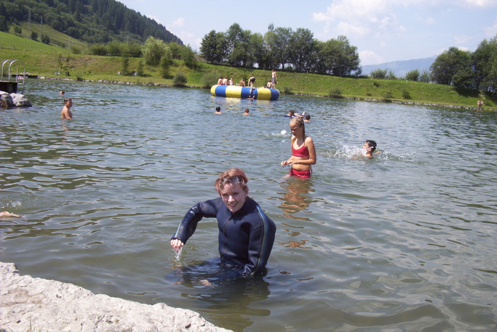 It's my 19th birthday and what I want more than anything is to sit in the swimming lake in boiling heat wearing a wetsuit because I'm extra AF