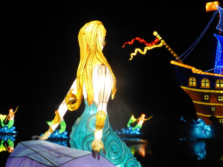 The Little Mermaid lantern at Longleat's Festival of Lights