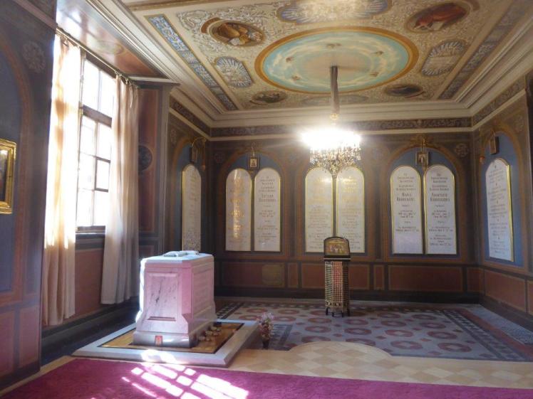 Chamber containing the tombs of Nikolai II and his family, the last Tsars of Russia
