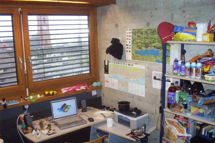 The right wall of my student room