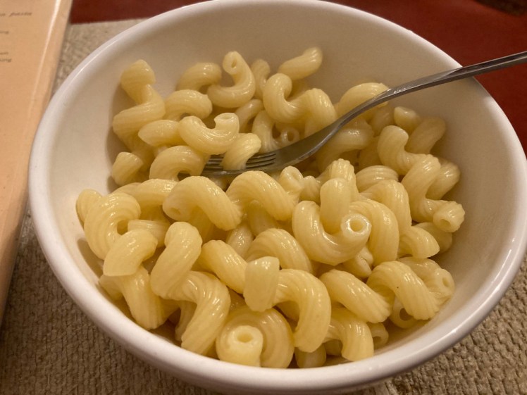 A bowl of spirali pasta