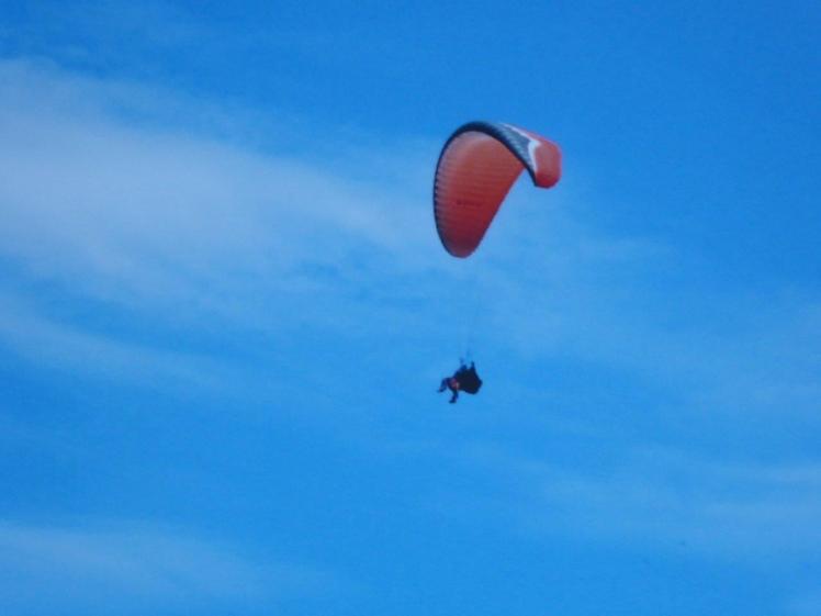 Paragliding - as seen from the ground