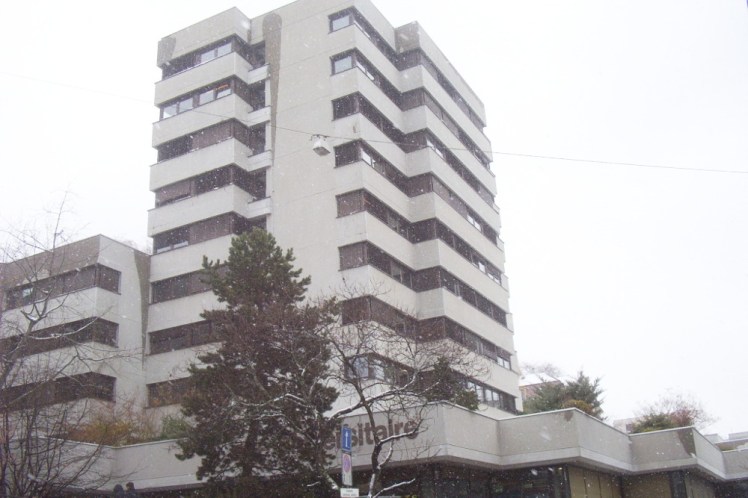 Neuchatel Cité Universitaire in the snow