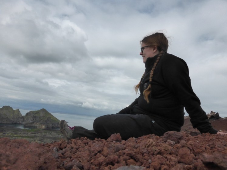 Timer-selfie on top of Eldfell