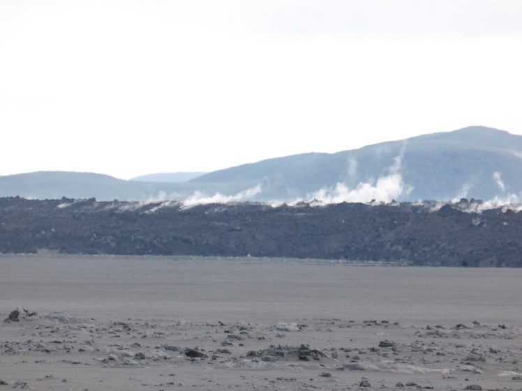 Holuhraun lava field still steaming