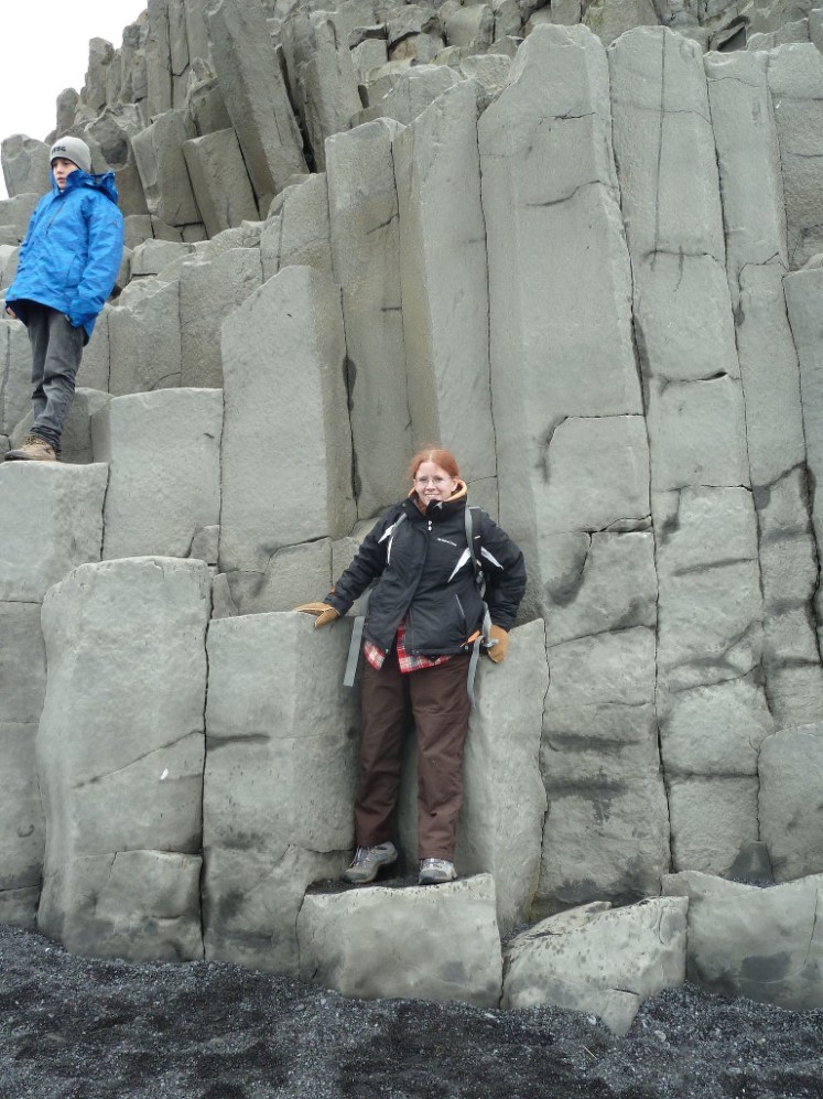 Me on the basalt columns at Reynisfjara