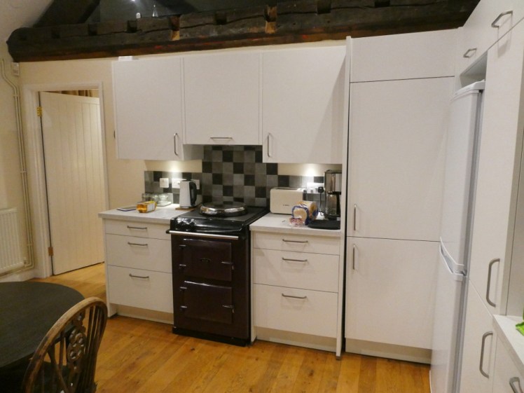 My cupboards and purple Aga