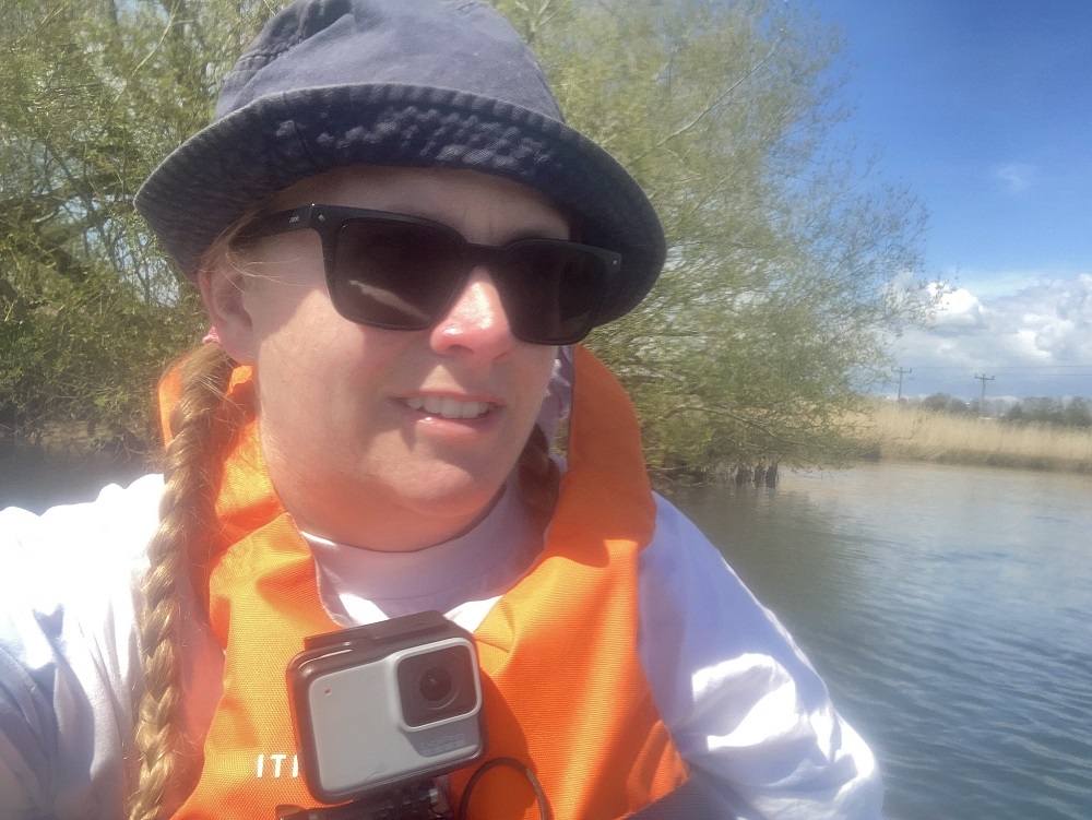Trying to take selfies in a canoe while losing control