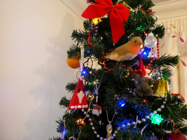 Details near the top of the Christmas tree