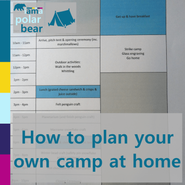 How to plan your own camp at home | iamapolarbear.com