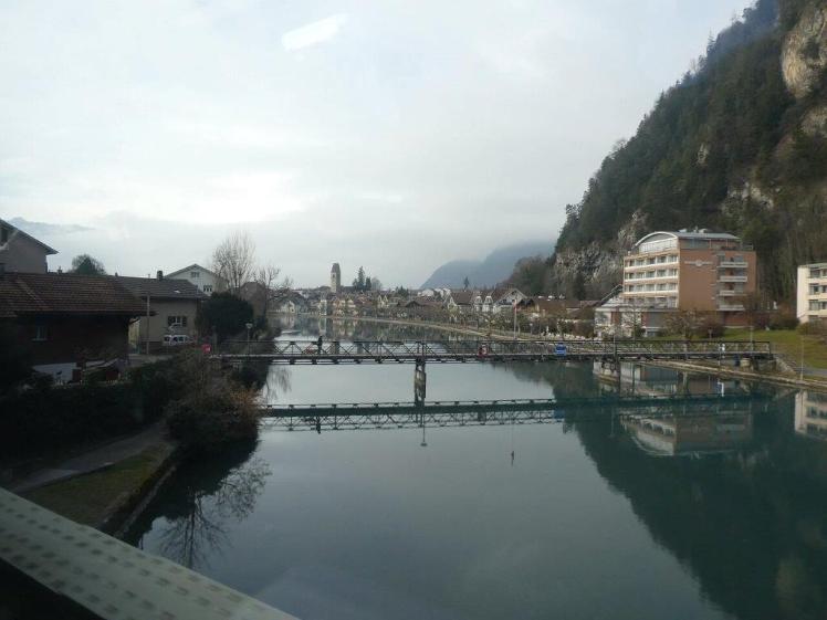 On the train through Interlaken