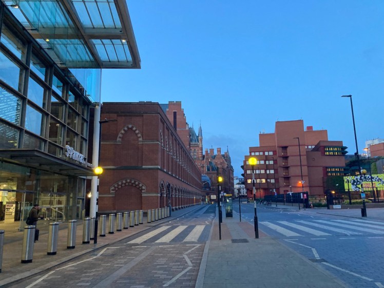 Arriving at St Pancras early in the morning. It doesn't look as bright as it felt at the time.