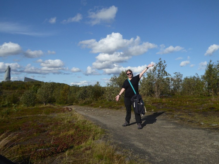 Selfie near Alyosha monument on the hill above Murmansk
