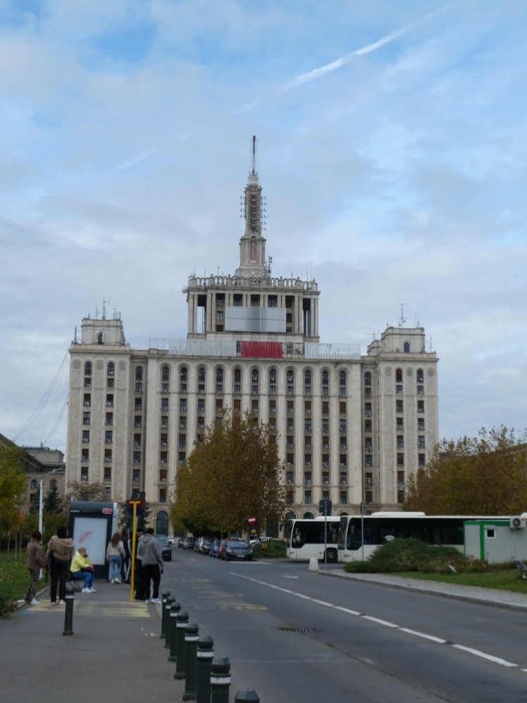 Free Press House, a Brutalist/Stalinist monster of a building, 15 storeys high and then with a kind of crown and tower on the top in the middle.
