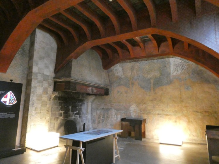 The Lord's bedroom, painted with the faded remains of frescos of animals both local and exotic.