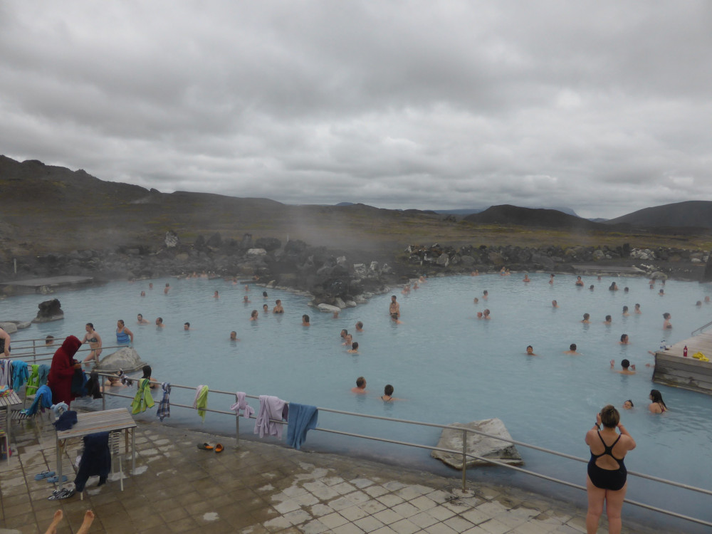A view over the lagoon from the edge. I think these days there's more of a division between the two pools than there was back then.