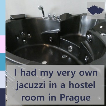 I had my very own jacuzzi in a hostel room in Prague | iamapolarbear.com