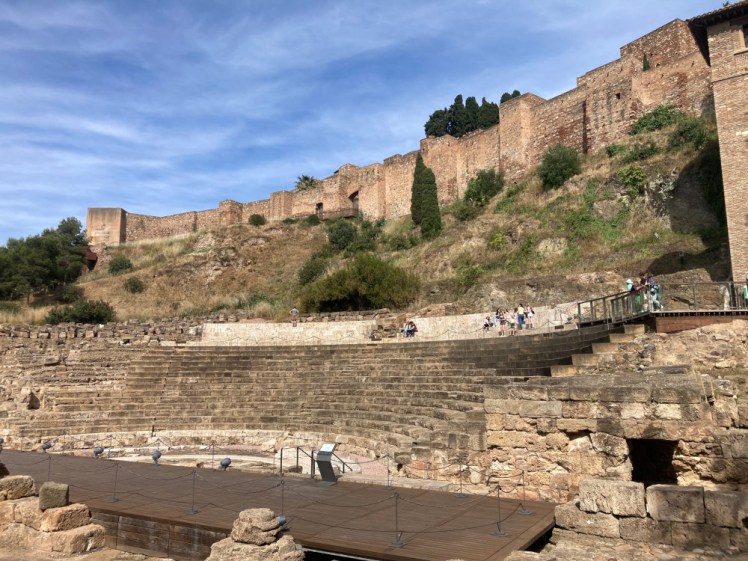 The Roman theatre and Alcazaba as seen from the street as we walked up to the apartment.