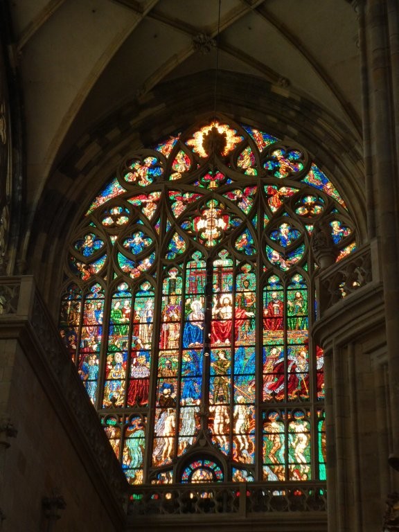 The Cathedral's favourite window, a massive traditional-style window depicting the Last Judgement.