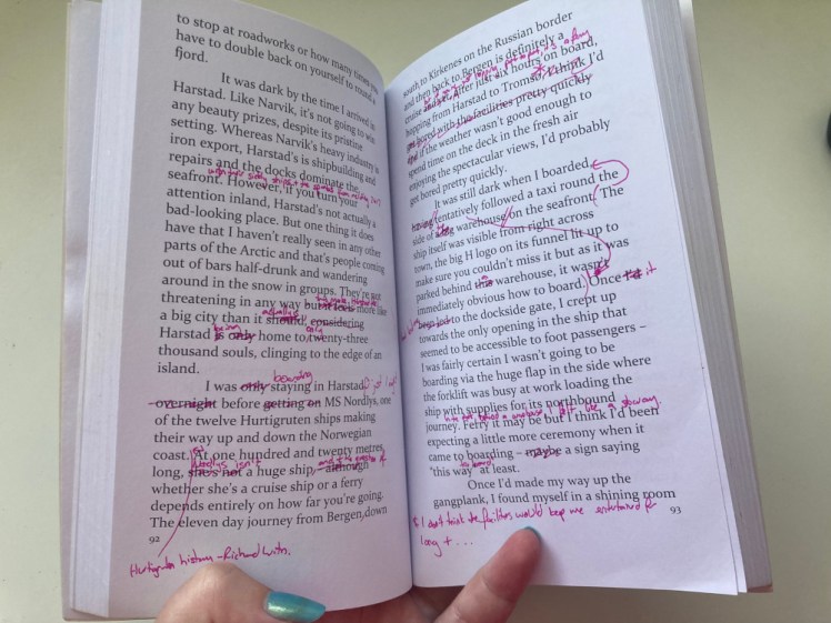 A very early edition, printed as a book because it's easier to scribble all over, which I have done, in bright pink pen.