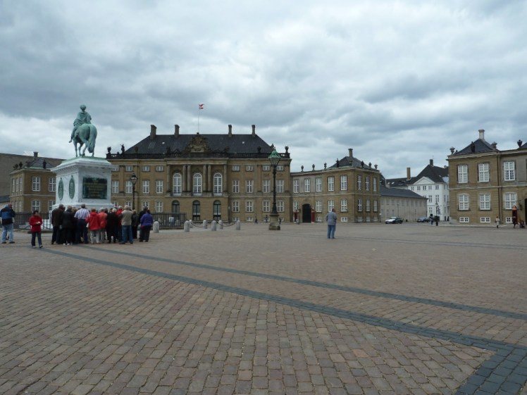 The square outside Amalienborg Palace in central Copenhagen, the royal residence.