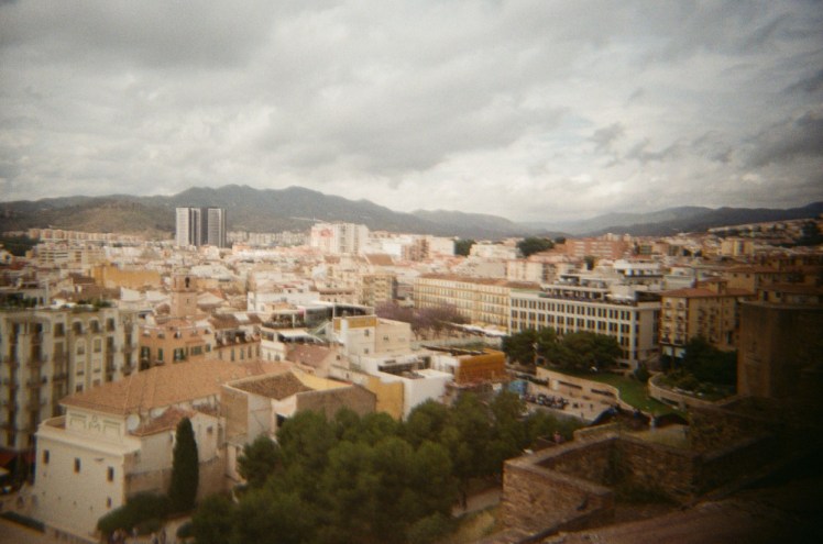 A view north over the city from the Gibralfaro. If I can look past the noise and the distorted colours, you might even see our apartment in it.