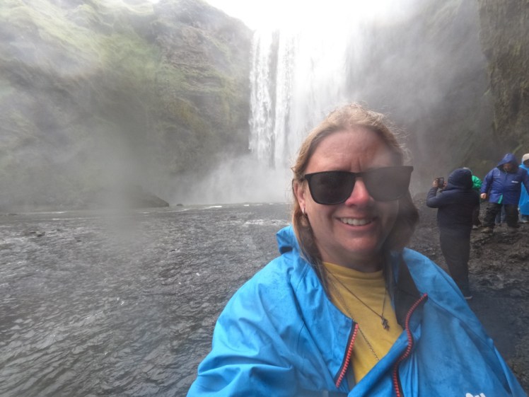 Me so close to Skogafoss that the camera is picking up the mist in the air.